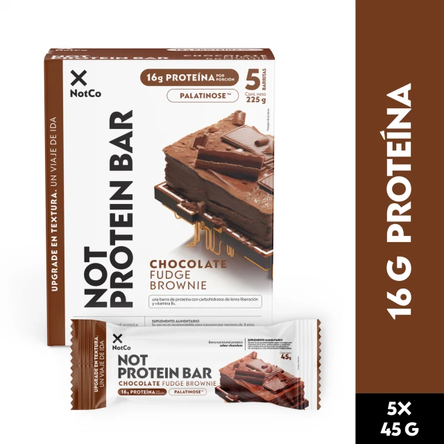NotProtein Bar Chocolate Fudge Brownie 5un 45g