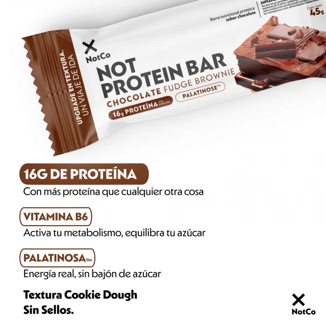 NotProtein Bar Chocolate Fudge Brownie 5un 45g